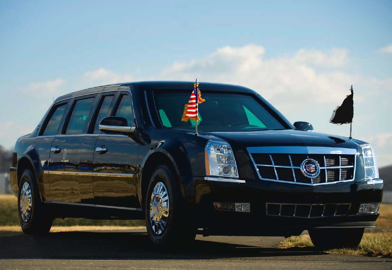 The 2009 Cadillac presidential limousine, released by the US Secret Service