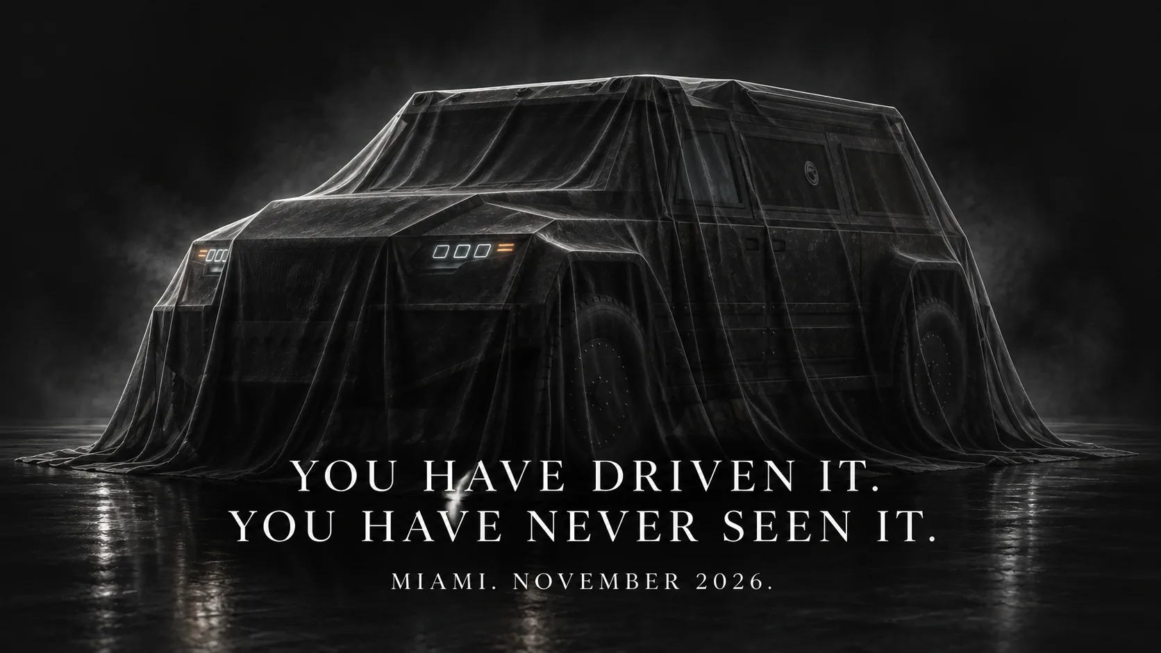 You have driven it. You have never seen it. Miami, November 2026.