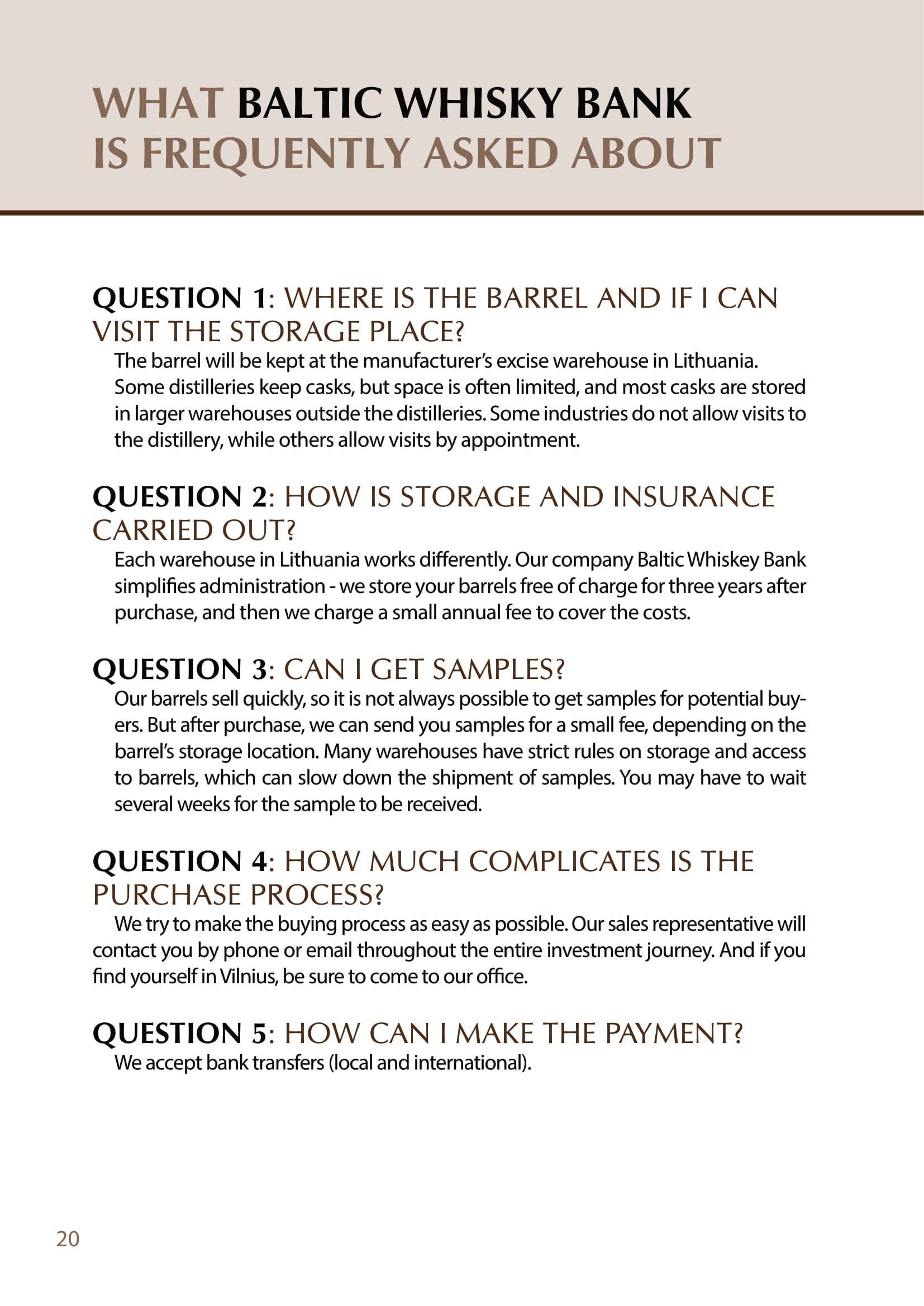 Baltic Whisky Bank book page 20