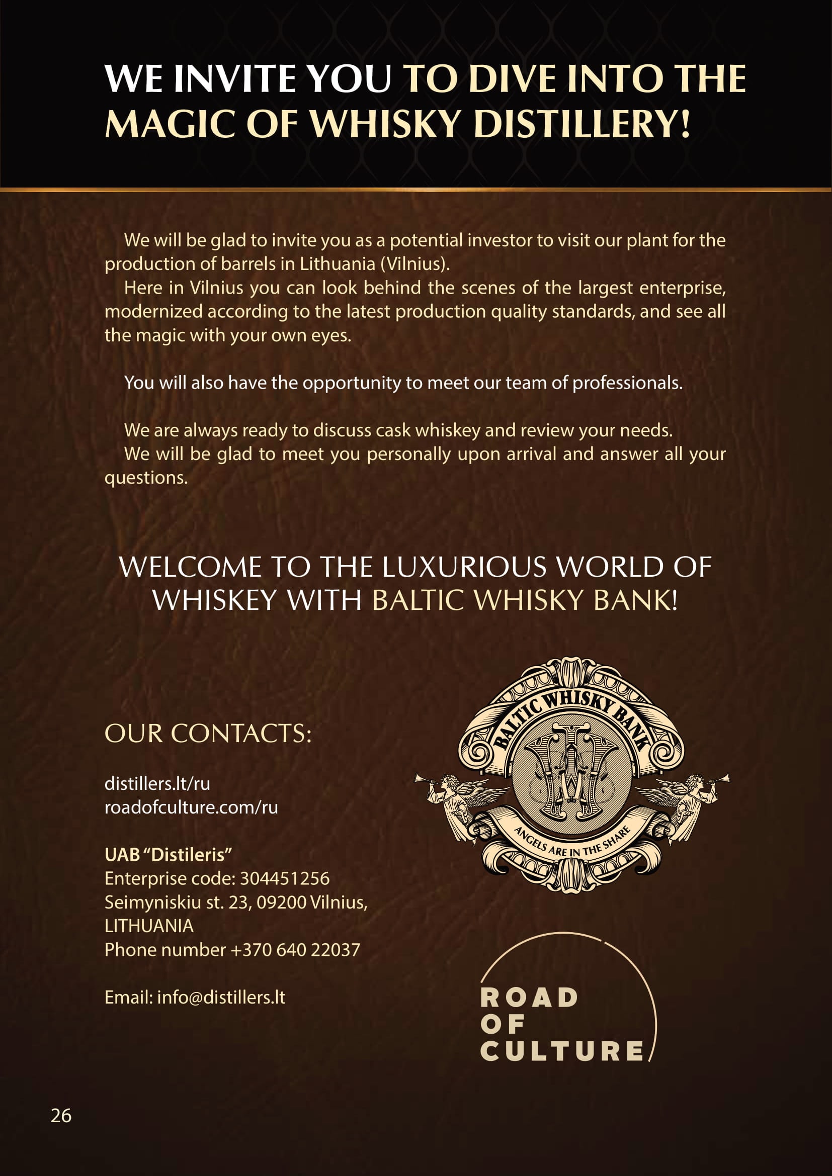 Baltic Whisky Bank book page 26
